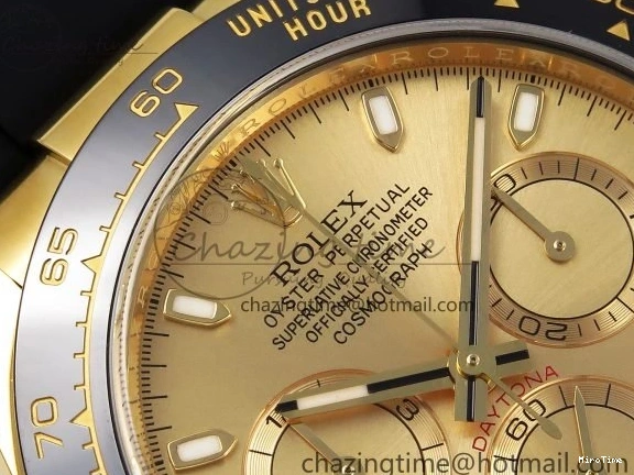 MiroTime 0220 Efficient Daytona 116518 Clean 1:1 Best Edition YG Dial on Oysterflex Rubber Strap SA 1673